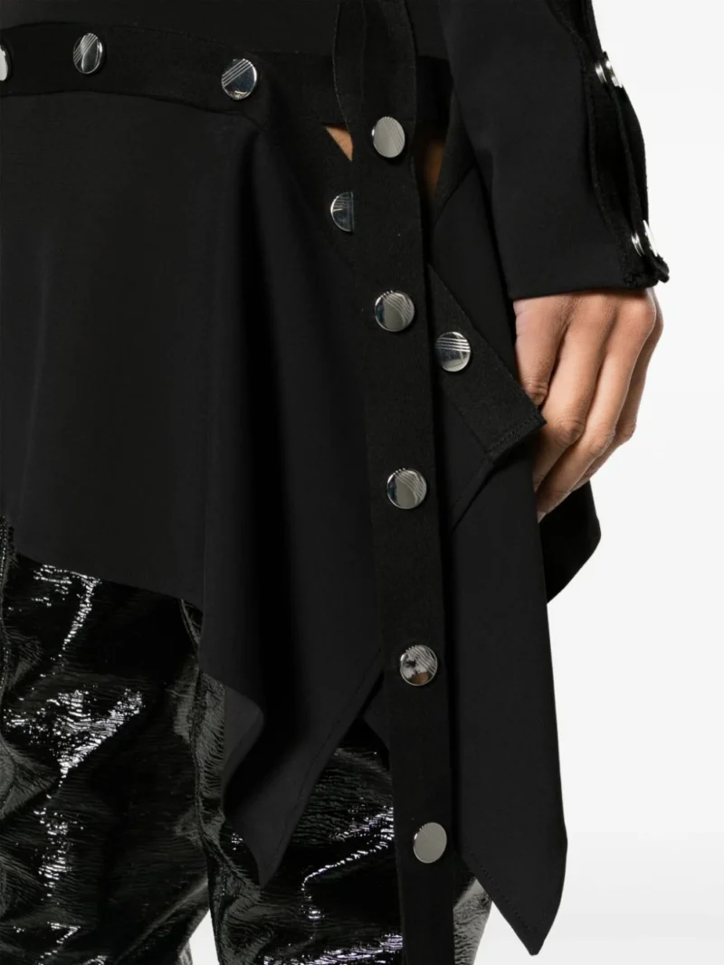 Rochie mini The Attico Studded neagra - imagine 5