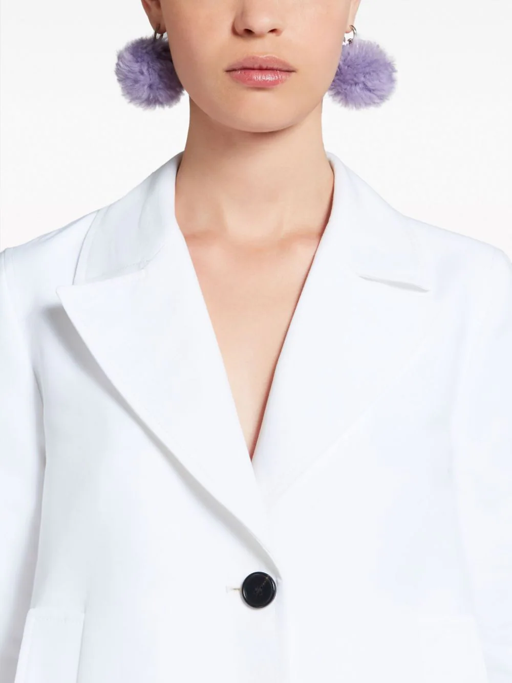 Sacou Marni A-Line Cady alb - imagine 5