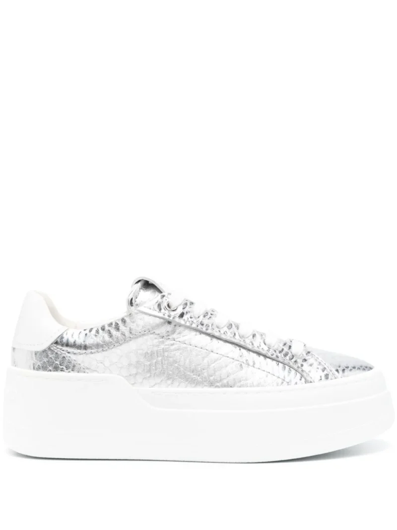 Sneakers FERRAGAMO Wedge Metallic argintii