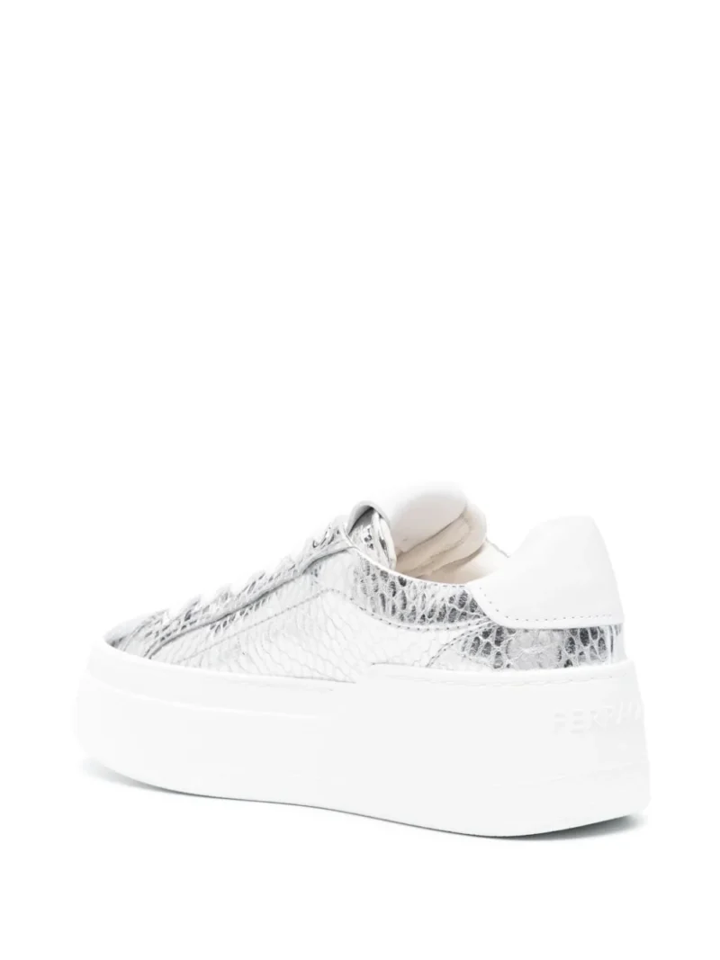 Alternative view of Sneakers FERRAGAMO Wedge Metallic argintii