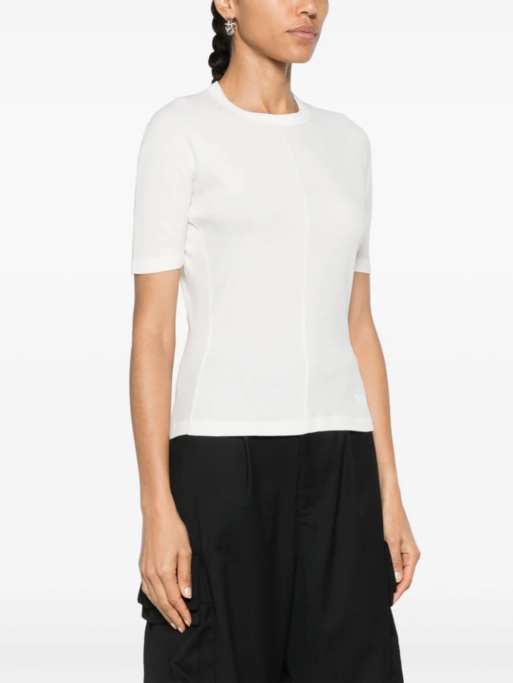 Tricou Y-3 Slim Cut alb - imagine 3