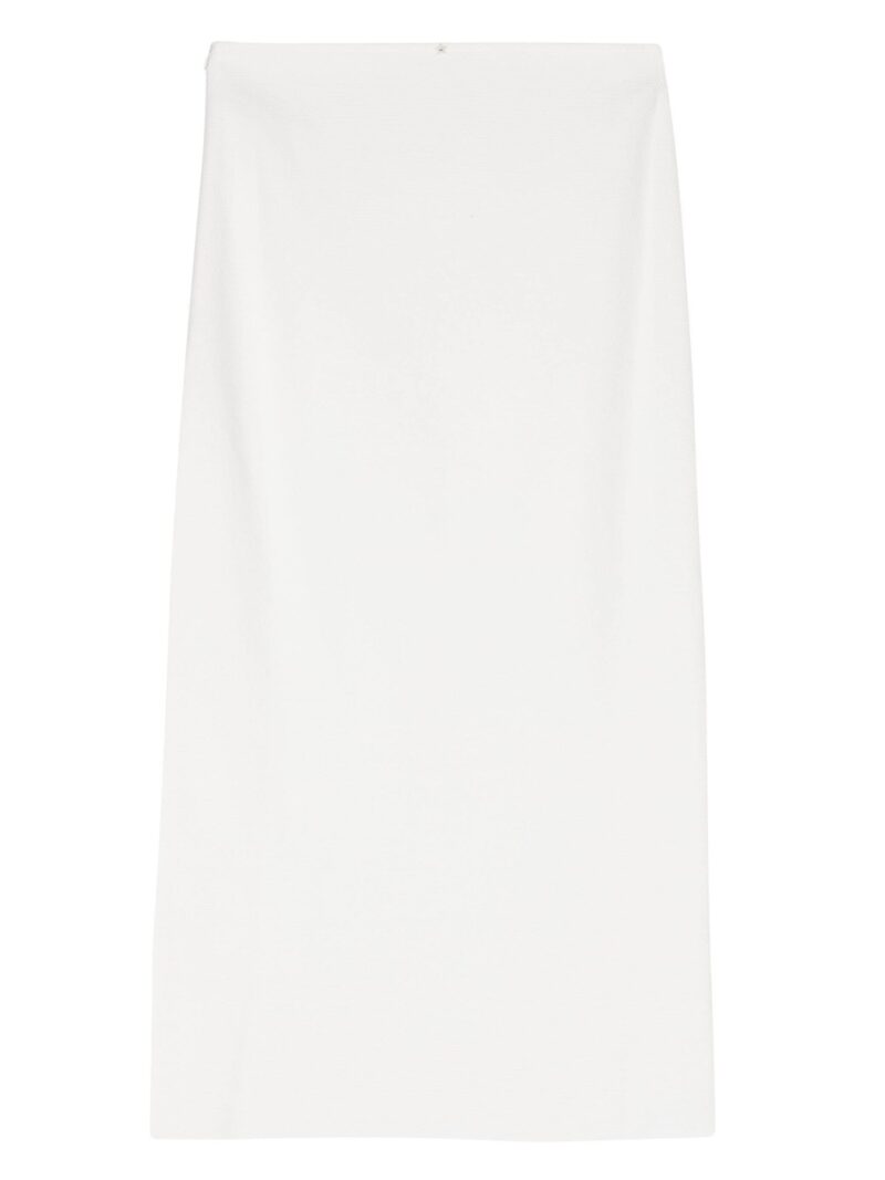 Alternative view of Fusta midi Lorena Antoniazzi Ribbed-Knit alba