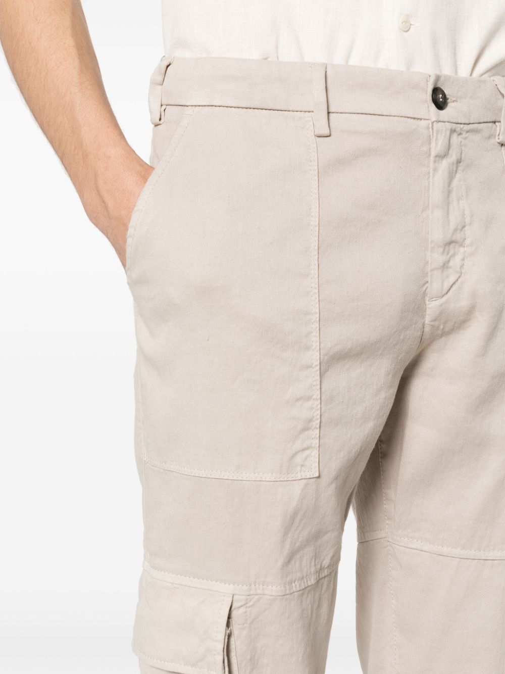Pantaloni Eleventy Tapered-Leg Cargo bej - imagine 5
