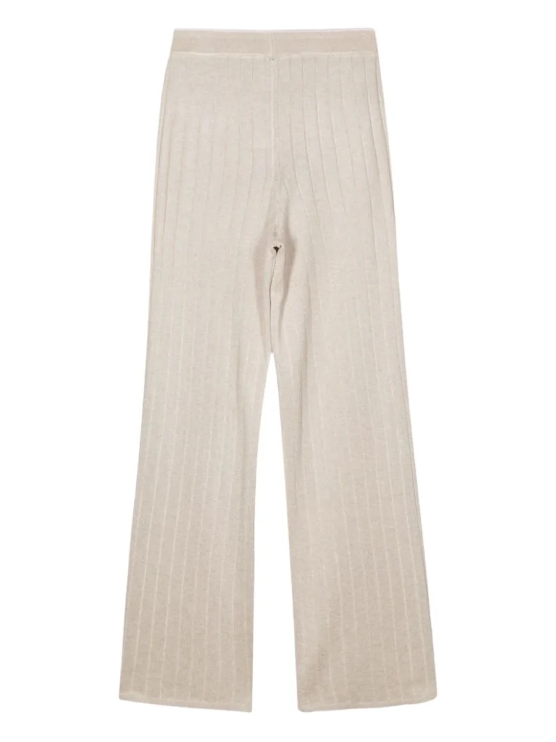 Alternative view of Pantaloni Lorena Antoniazzi Wide-Ribbed bej