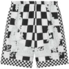 Pantaloni scurti Versace Barocco Checkerboard-Print alb