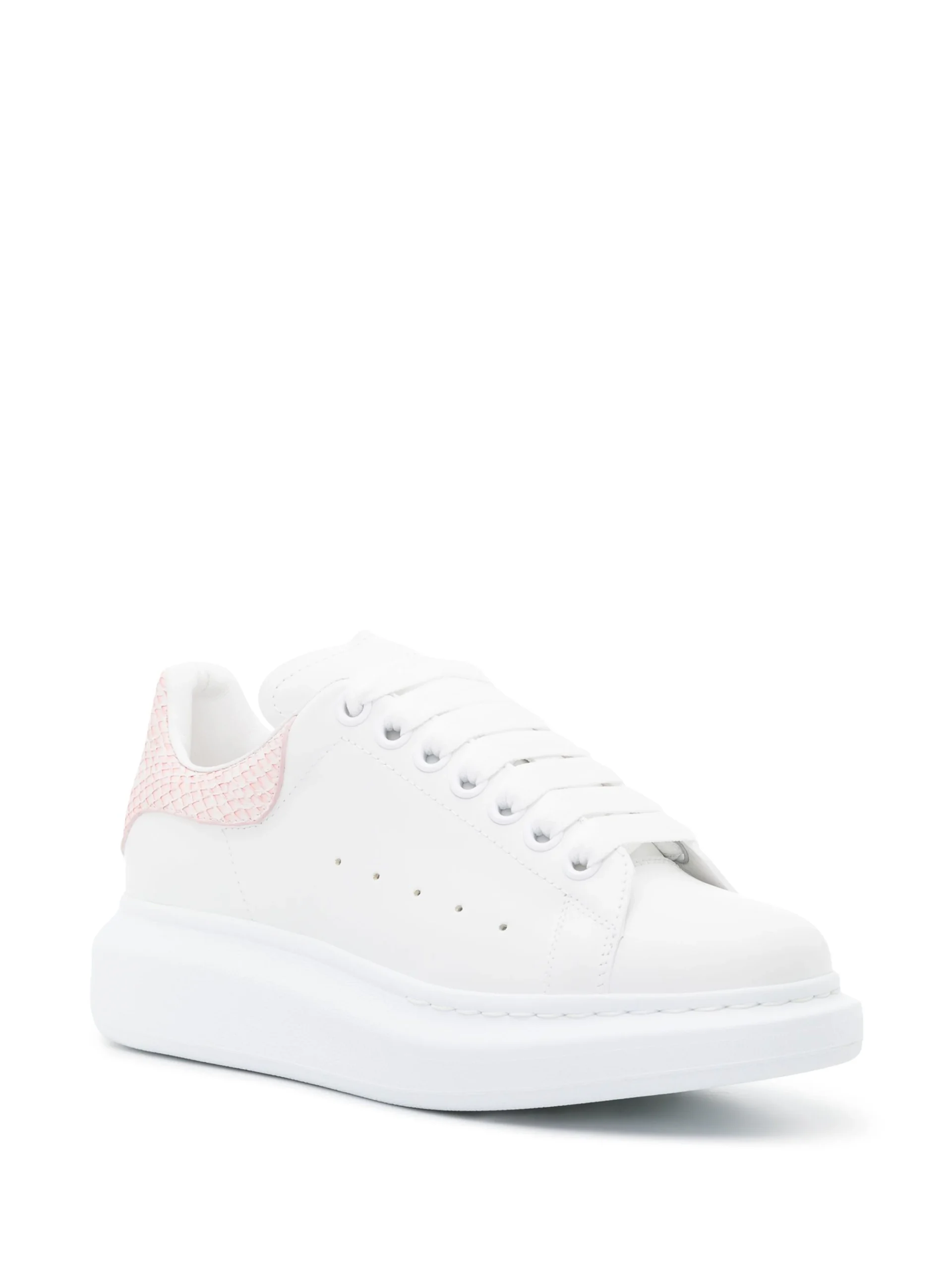 Sneakers Alexander McQueen Oversized Lizard alb/roz – Casa