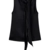 Top Stella McCartney Scarf-Collar negru