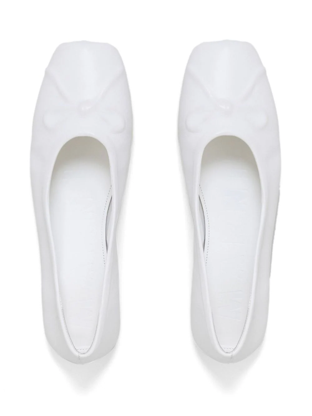 Balerini Marni Bow-Embossed albi - imagine 5