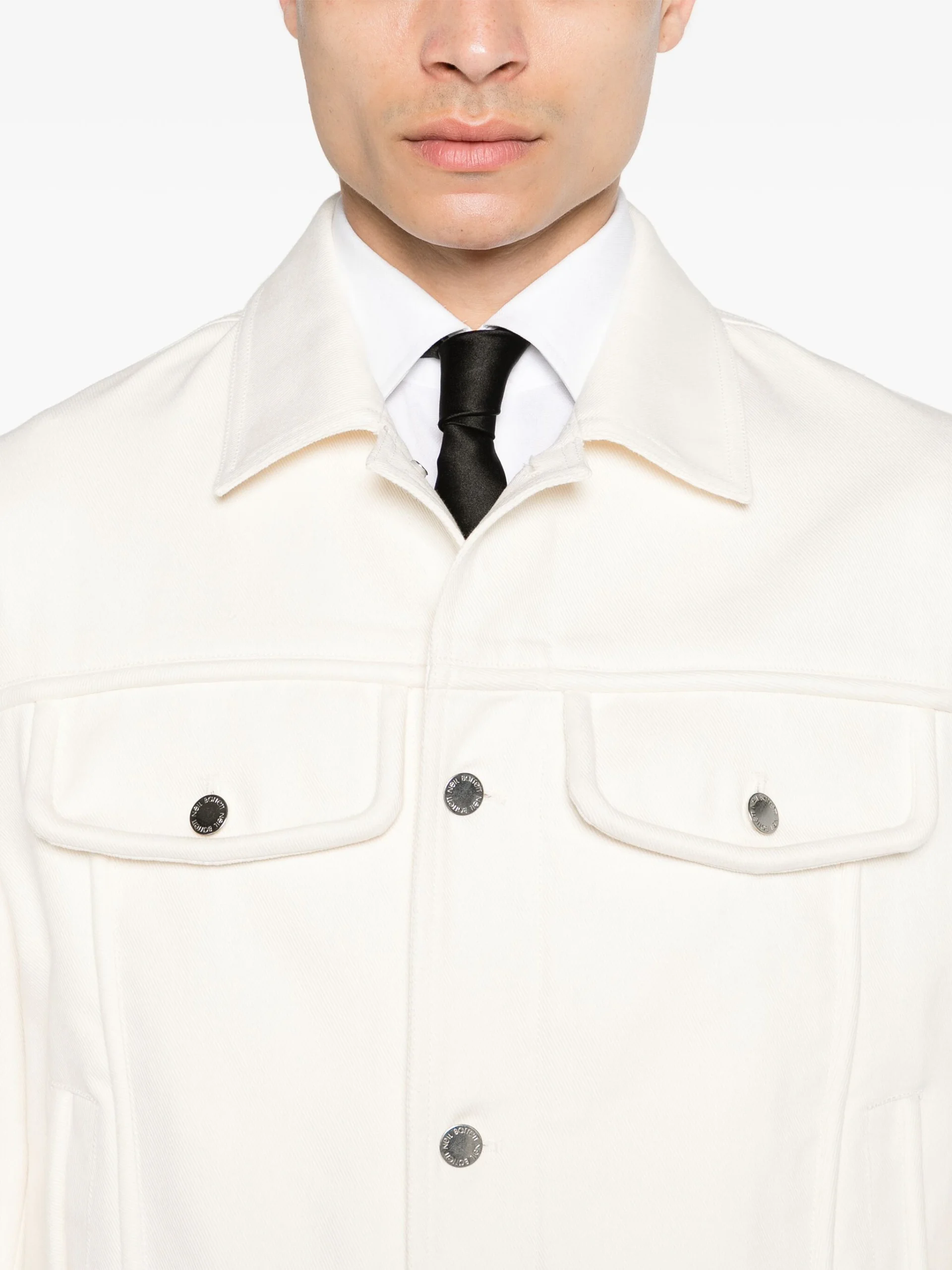 Jacheta Neil Barrett Twill ecru - imagine 5