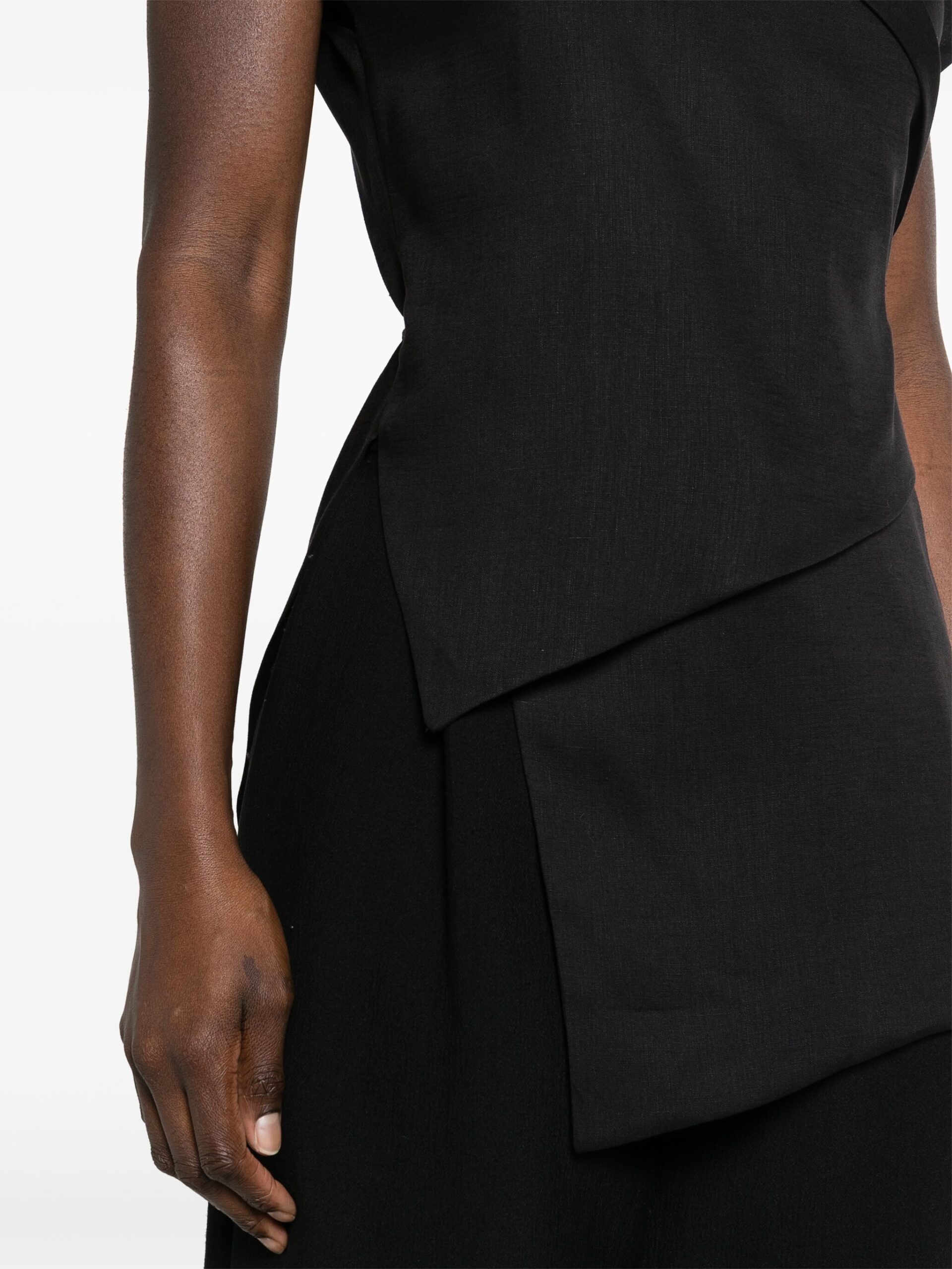 Top Fabiana Filippi Asymmetric negru - imagine 4