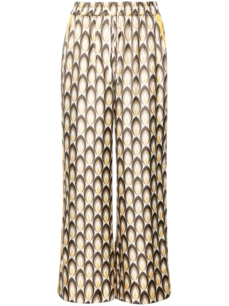 Pantaloni Lorena Antoniazzi High Waist Palazzo multicolor