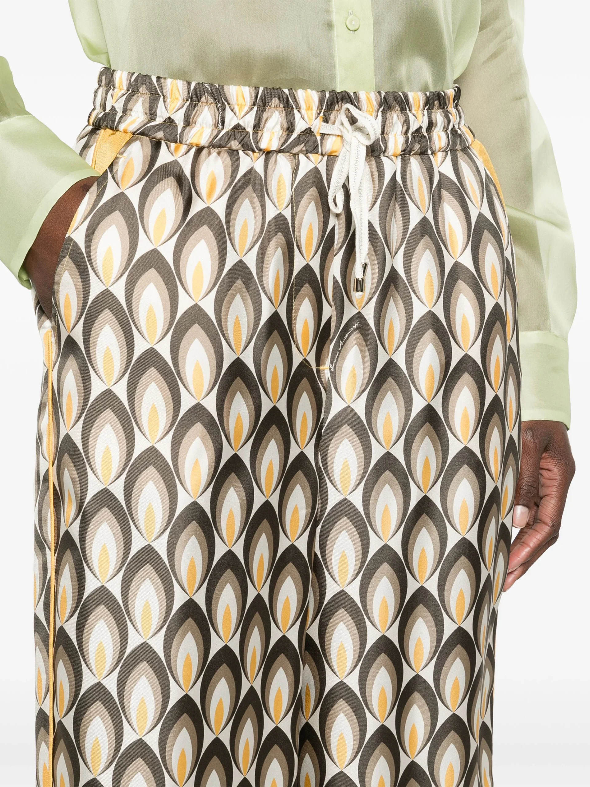 Pantaloni Lorena Antoniazzi High Waist Palazzo multicolor - imagine 5