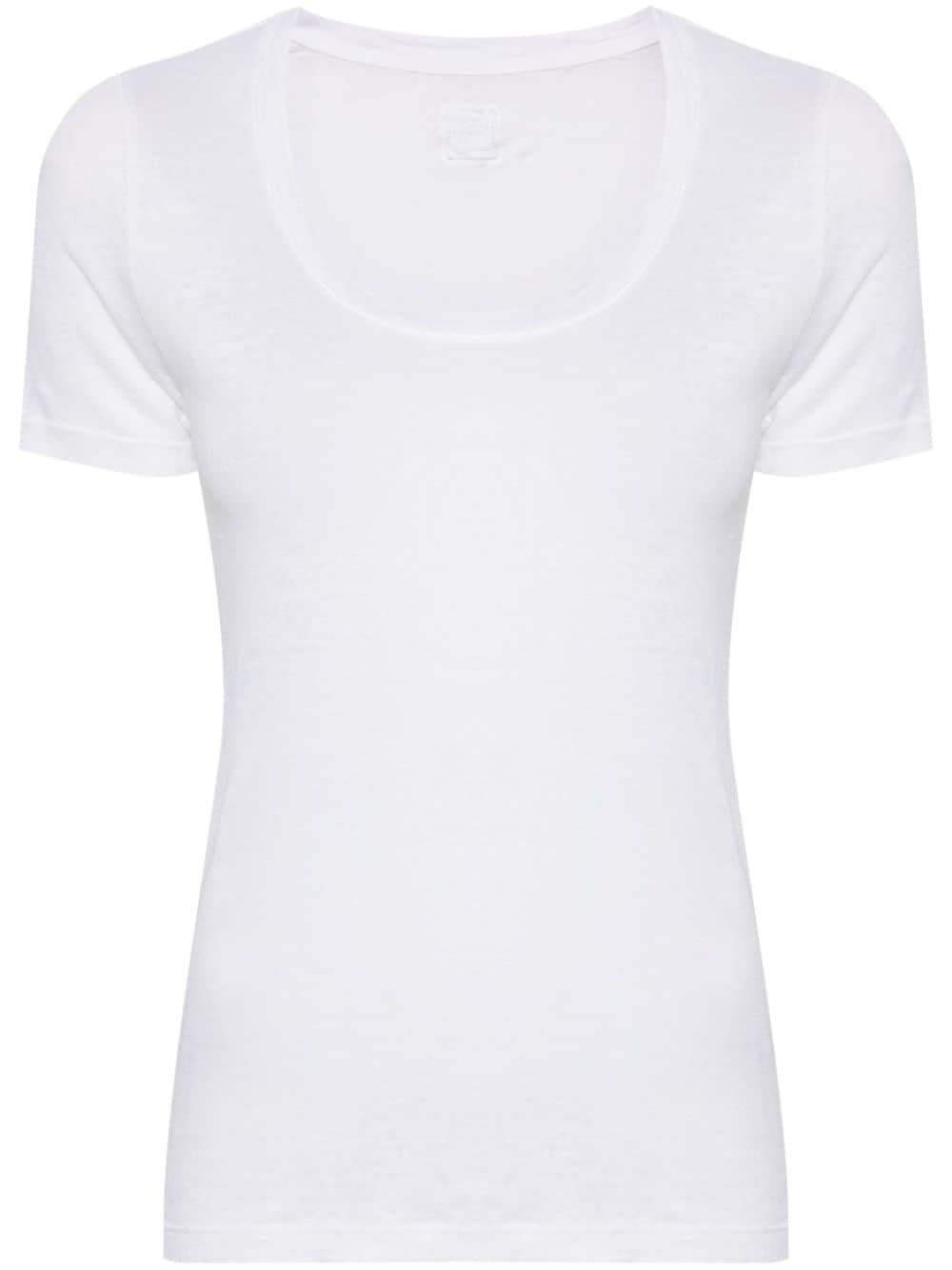 Tricou 120% Lino Round-Neck alb