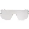 Ochelari de soare Alexander McQueen Eyewear Mask Shield argintii