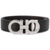 Curea Ferragamo Logo Buckle negru