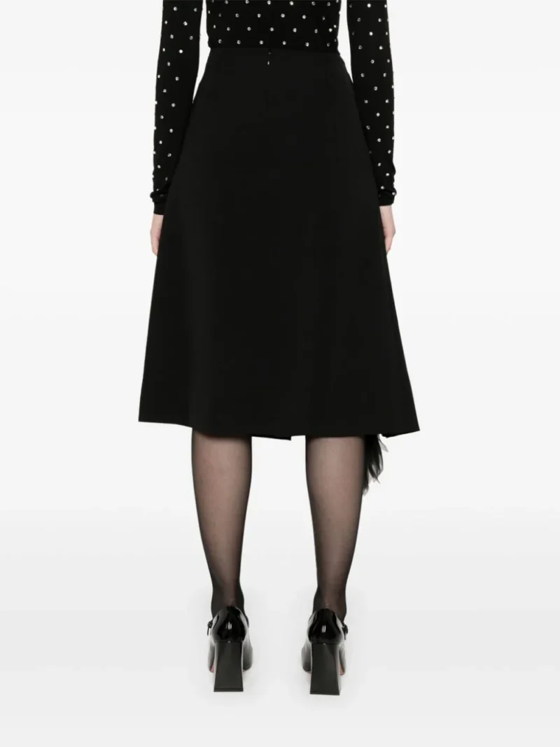 Alternative view of Fusta midi Stella McCartney Applique-Detailed negru