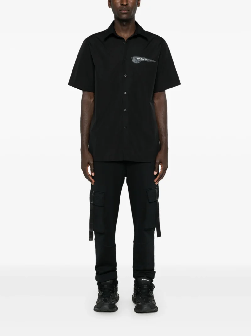 Alternative view of Pantaloni Balmain logo-lettering cargo negri