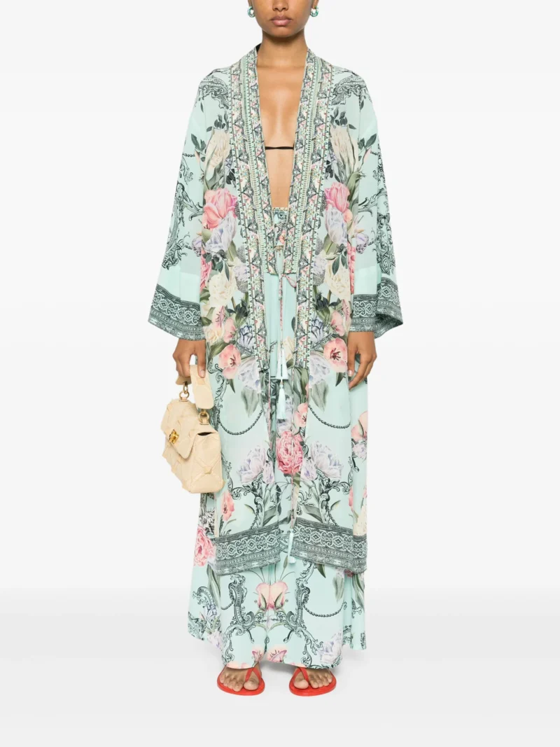 Alternative view of Pantaloni Camilla "Petal Promise Land" albastri