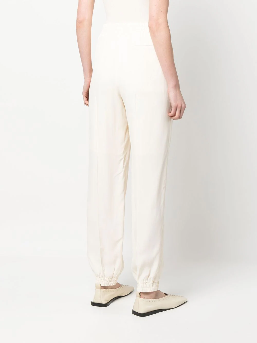 Pantaloni JIL SANDER Drawstring Tapered ecru - imagine 2