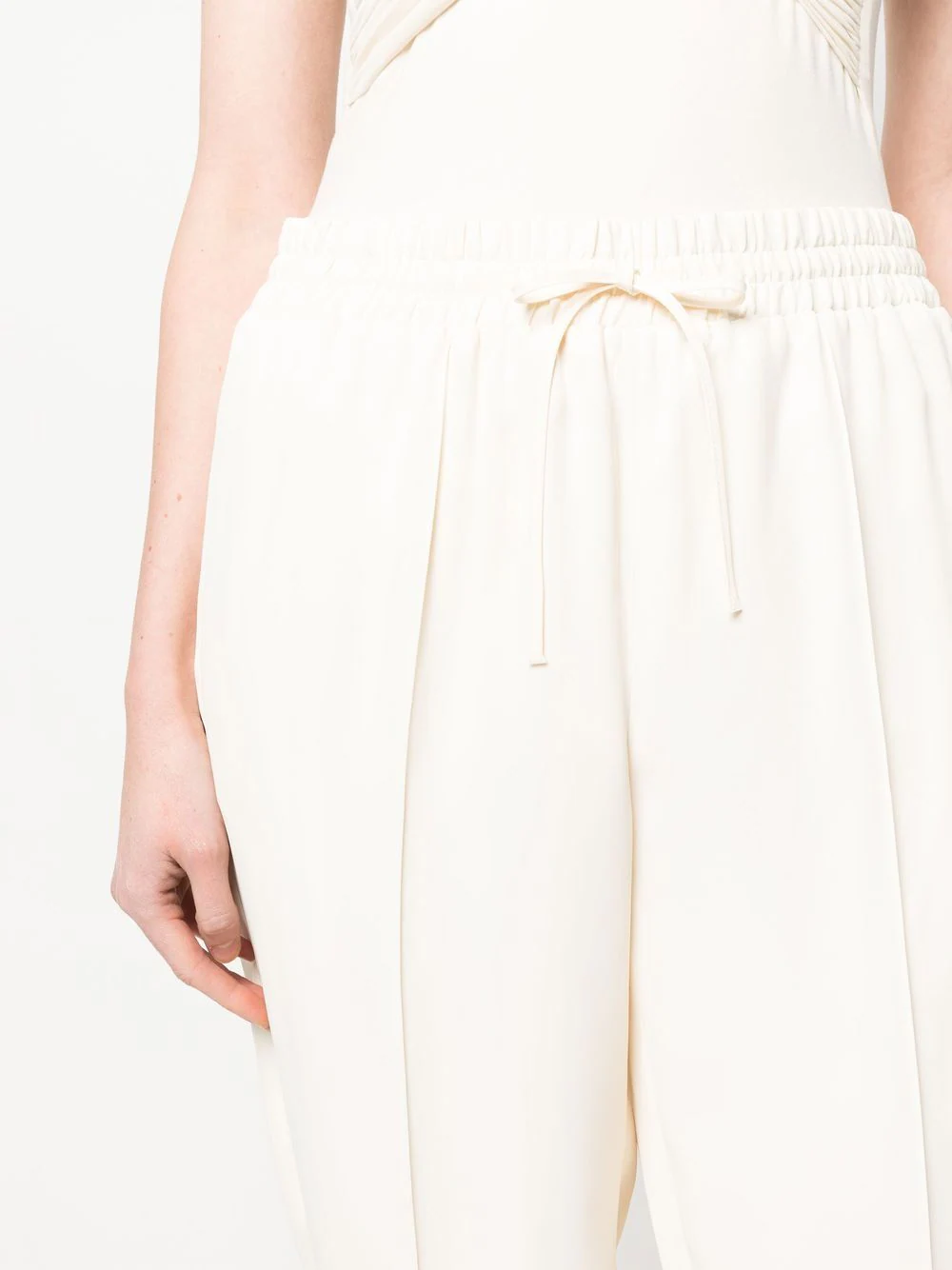 Pantaloni JIL SANDER Drawstring Tapered ecru - imagine 5