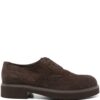 Pantofi FERRAGAMO Perforated-Detailing Derby maro
