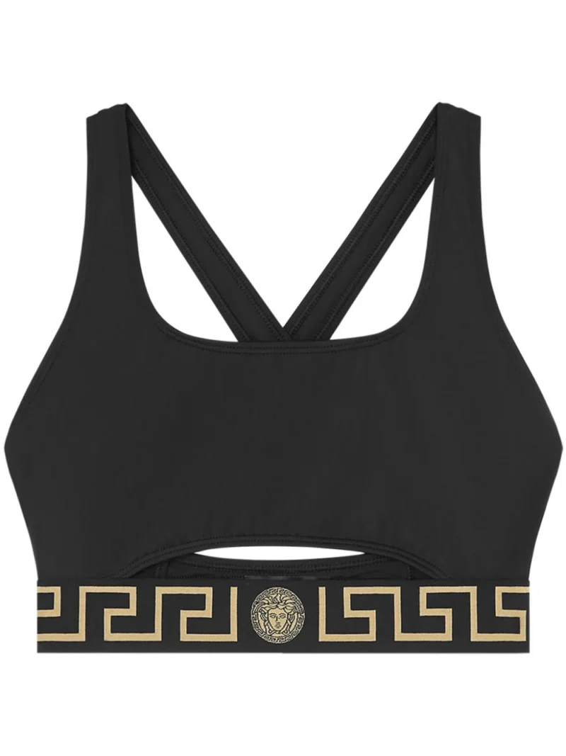 Sutien bikini Versace Greca Border negru
