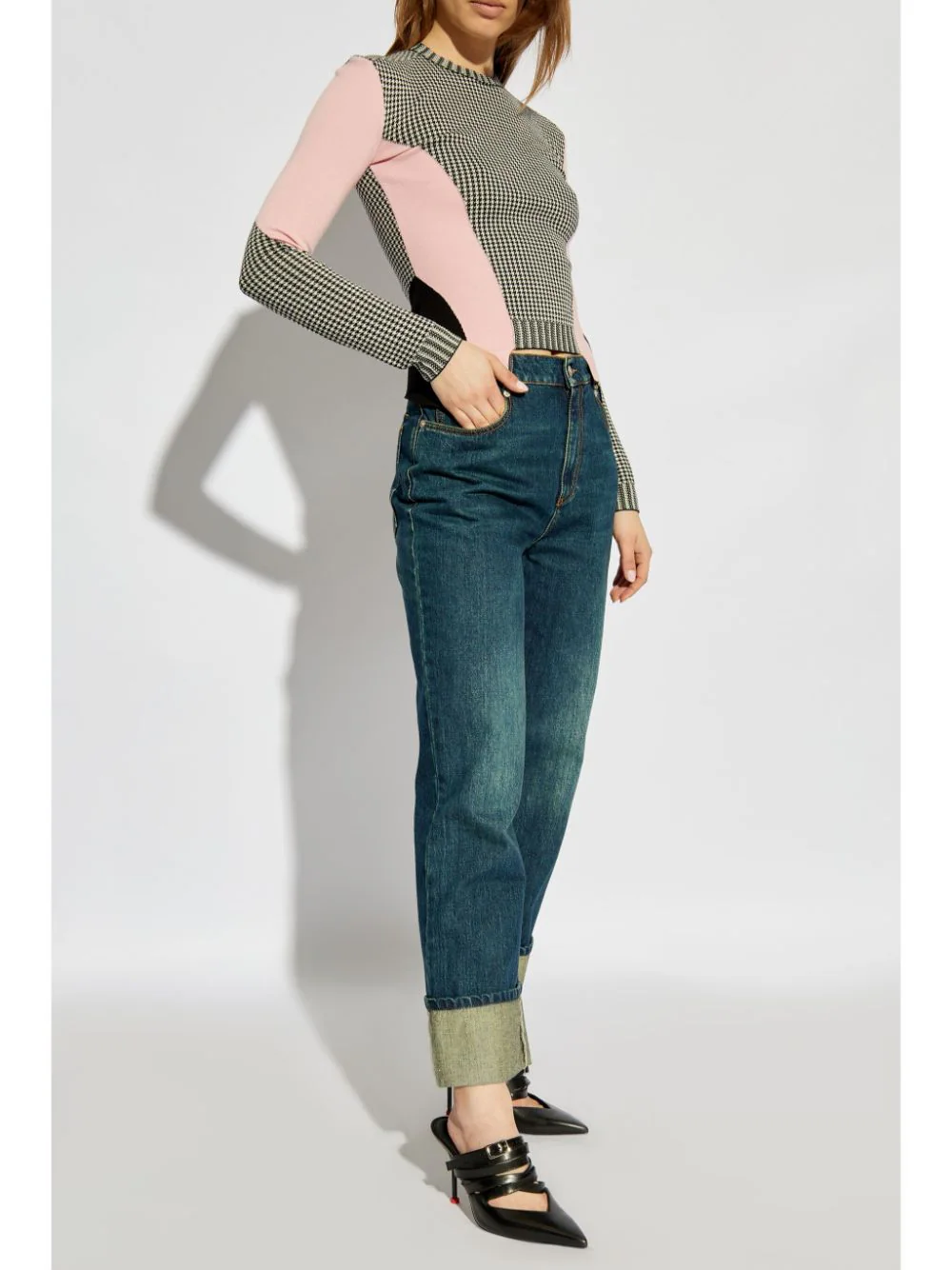 Pulover Alexander McQueen Checked multicolor - imagine 4