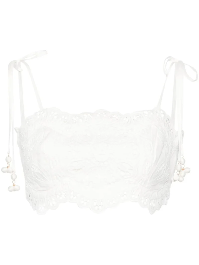Top Zimmermann Ottie Broderie Anglaise ecru