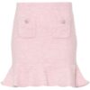 Fusta mini Self Portrait Knitted roz