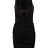 Rochie mini Tom Ford Cowl-Neck negru