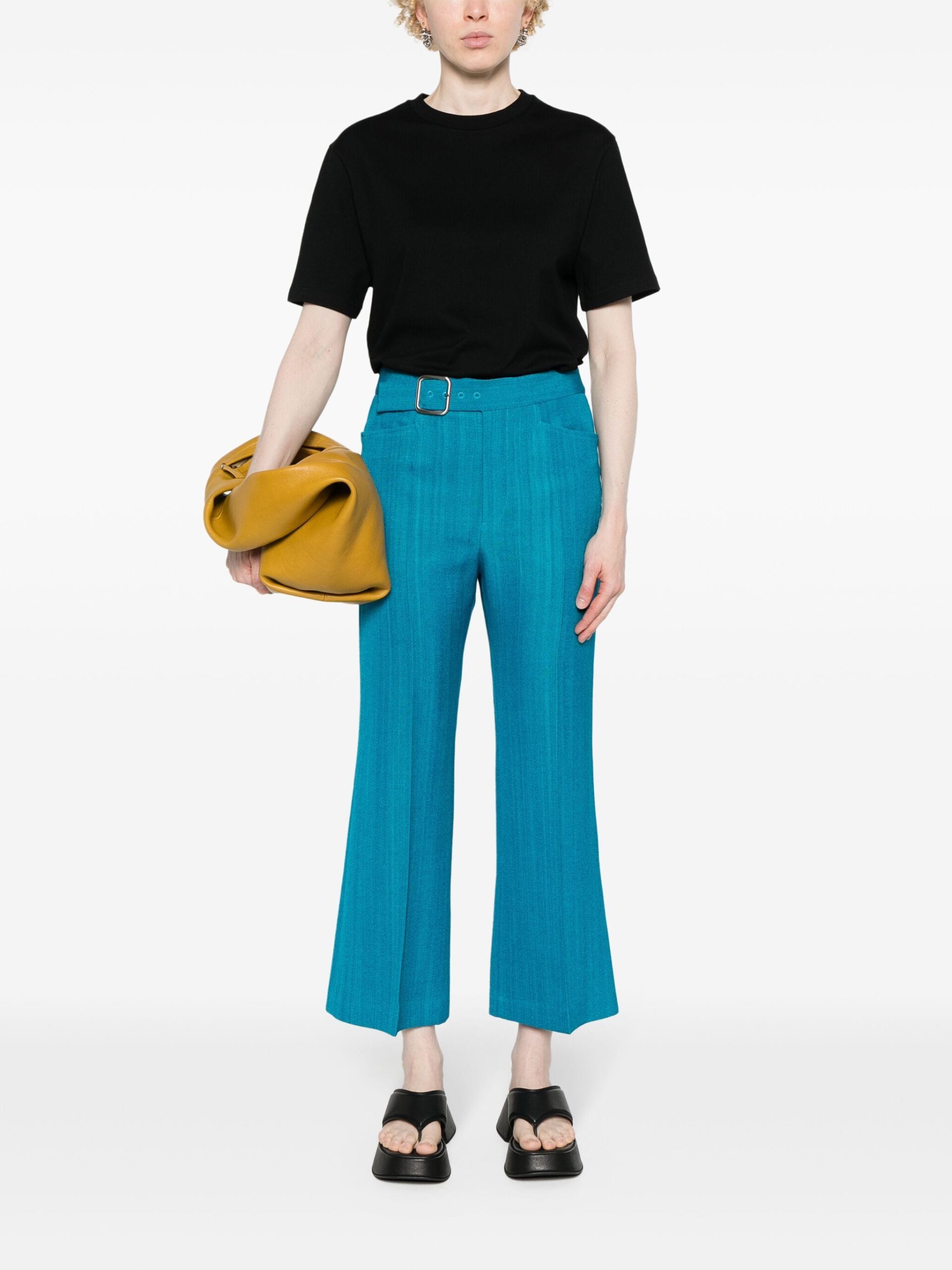 Tricou Jil Sander logo-print negru - imagine 2