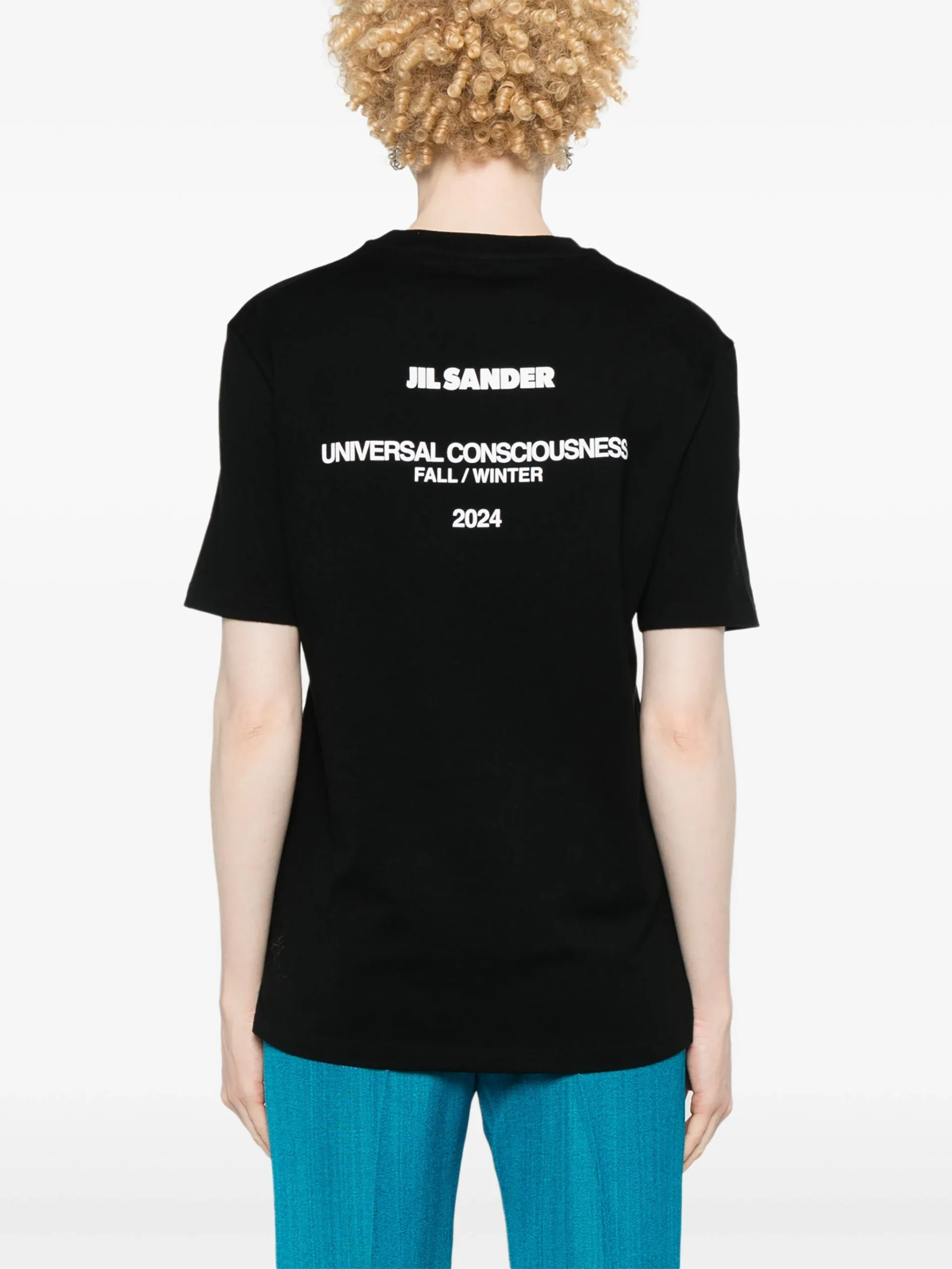 Tricou Jil Sander logo-print negru - imagine 4
