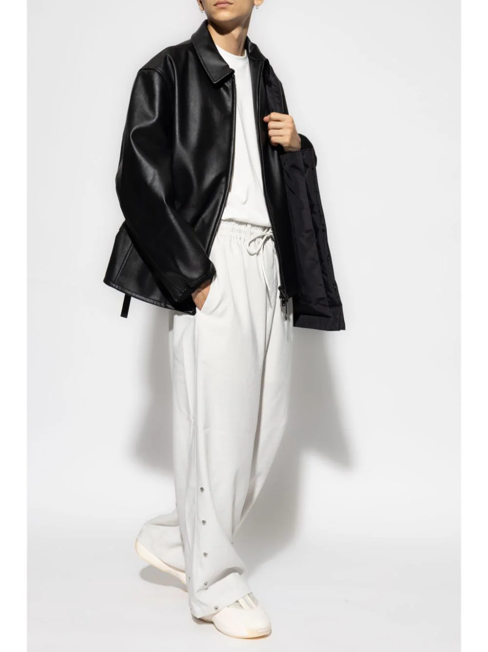 Pantaloni Y-3 Uniform Track gri - imagine 4