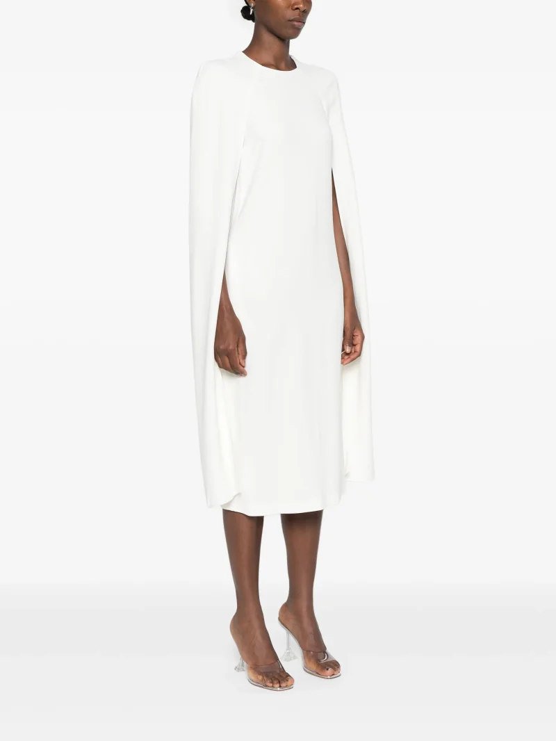 Rochie Stella McCartney cape-design alb - imagine 3