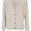 Cardigan Gran Sasso V-neck bej