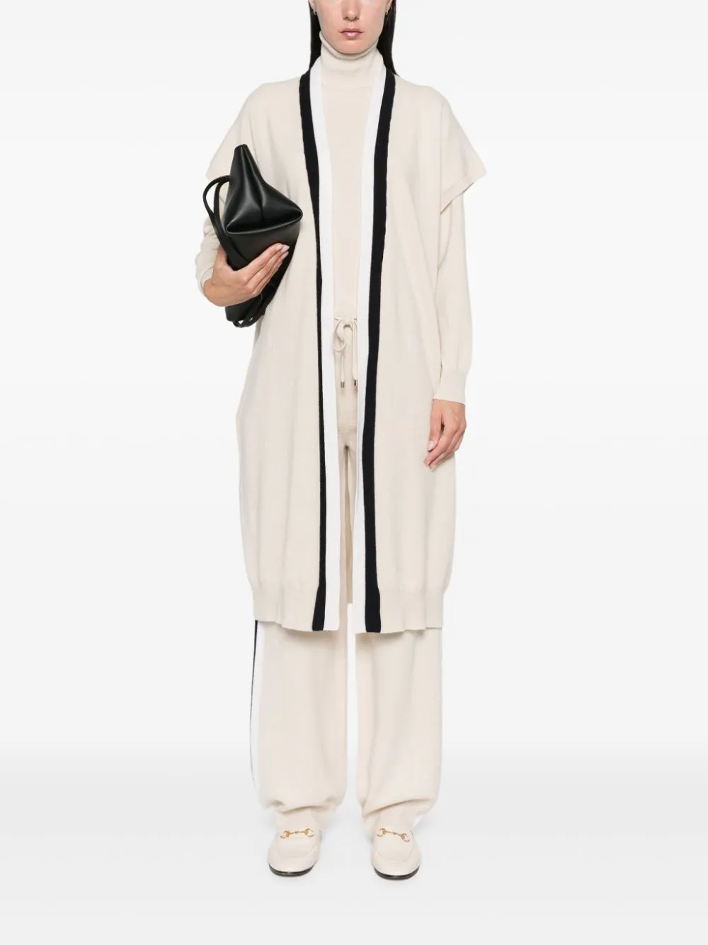 Cardigan Lorena Antoniazzi Knitted bej - imagine 4