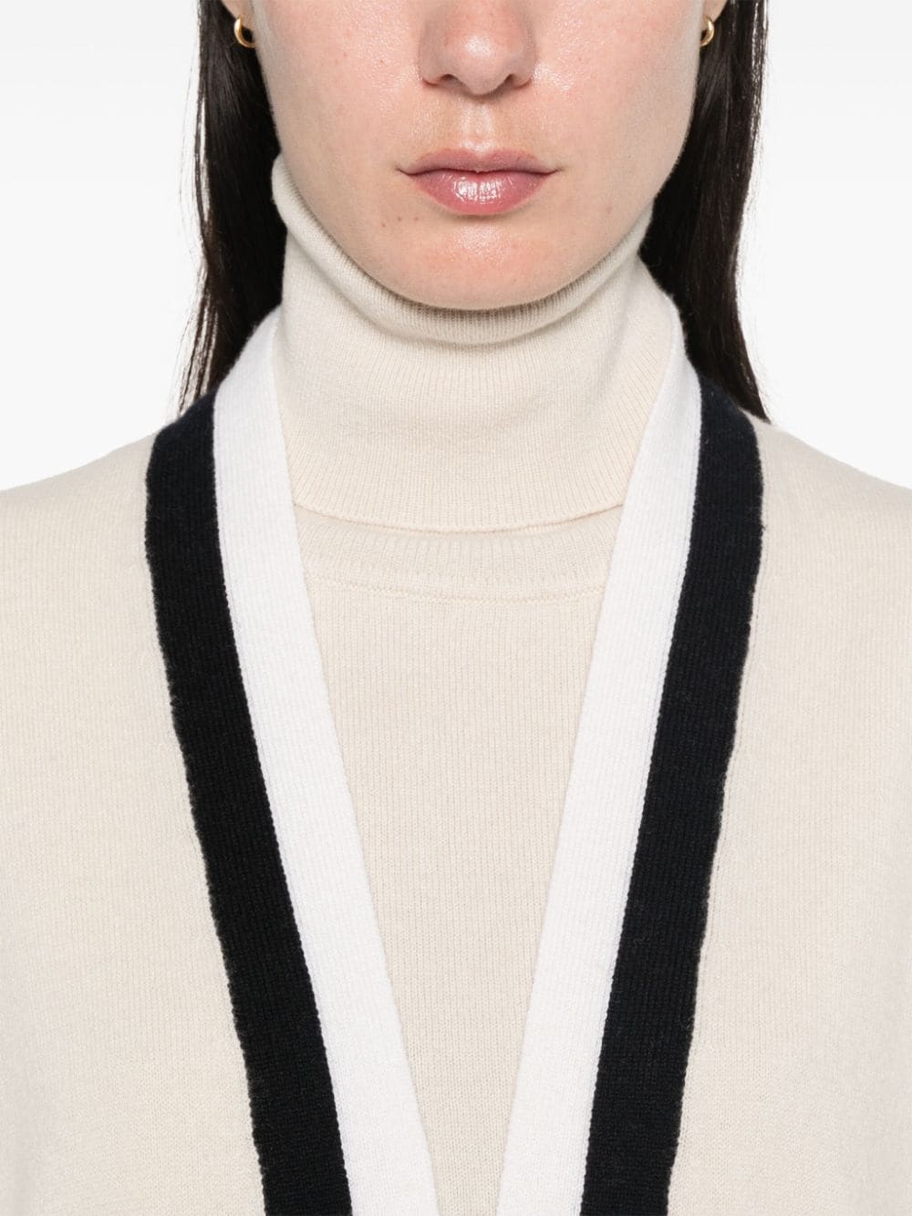 Cardigan Lorena Antoniazzi Knitted bej - imagine 5