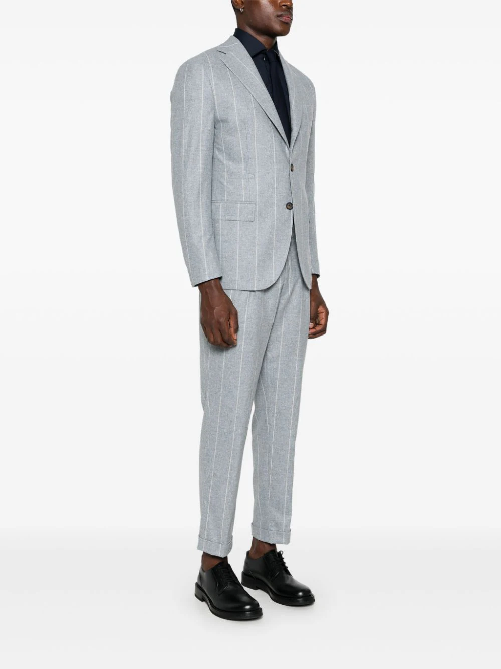 Costum Eleventy Striped gri - imagine 3