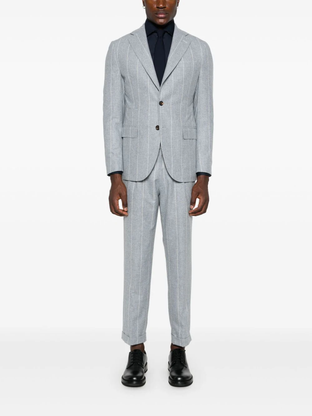 Costum Eleventy Striped gri - imagine 4