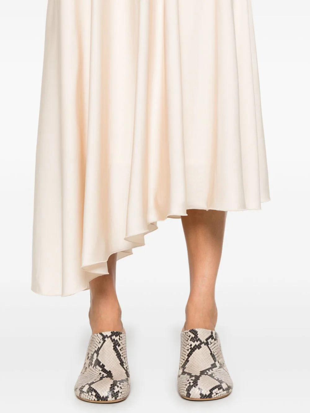 Fusta midi Peserico Asymmetric Satin bej - imagine 5