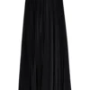 Fusta midi VETEMENTS Logo-Waistband Pleated negru