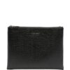 Geanta plic Alexander McQueen Logo-Plaque negru