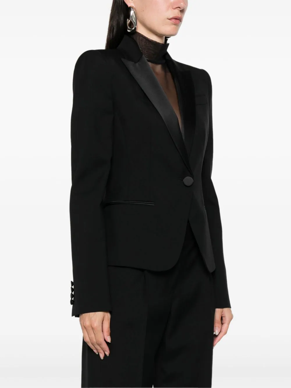 Sacou Alexander McQueen Wool negru - imagine 3