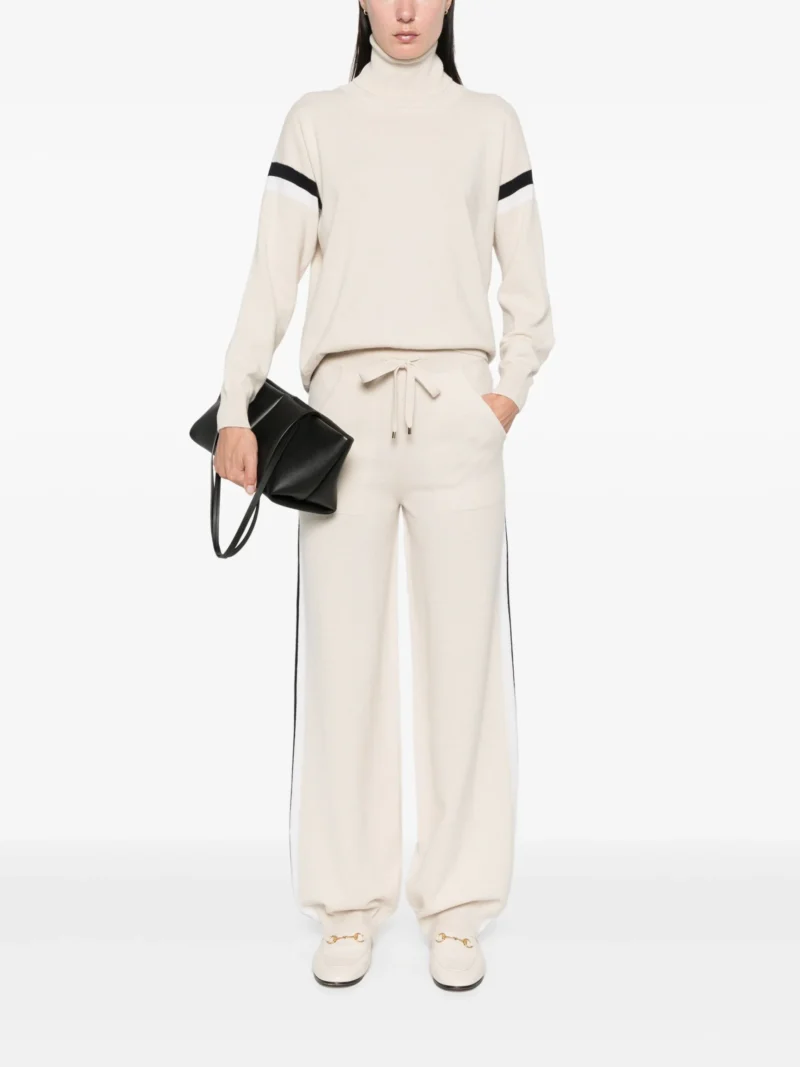 Alternative view of Pantaloni Lorena Antoniazzi stripe bej