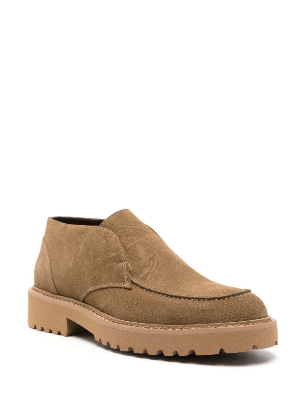 Pantofi loafers Doucal's Suede maro - imagine 3