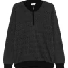 Pulover Gran Sasso Virgin Wool Half-Zip gri