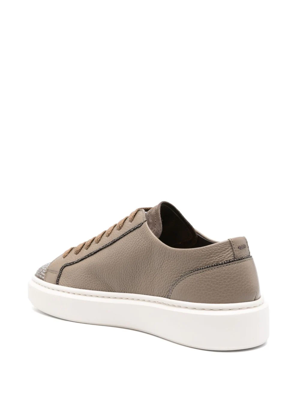 Sneakers Doucal's Crystal-Embellished bej - imagine 2