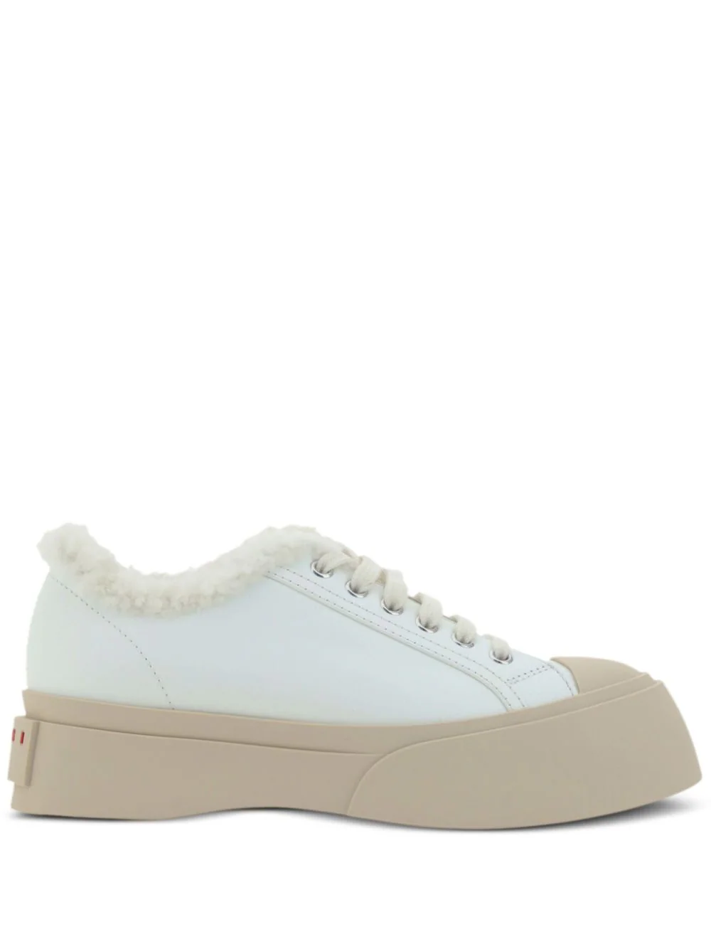 Seakeers Marni Pablo Lace-Up Shearling-Trim alb