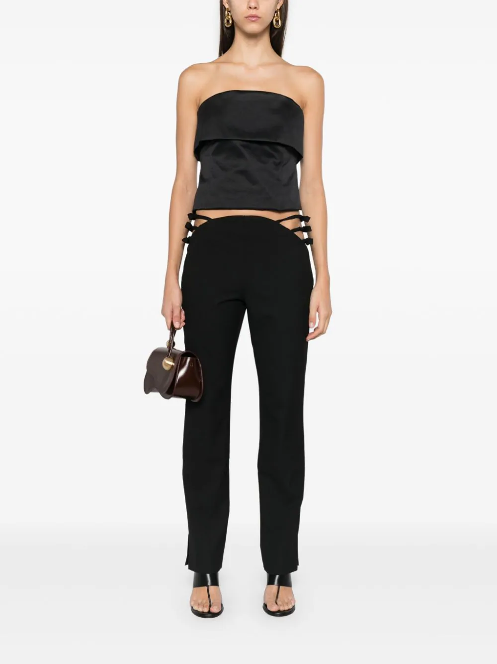 Pantaloni Cult Gaia Malie negru - imagine 4