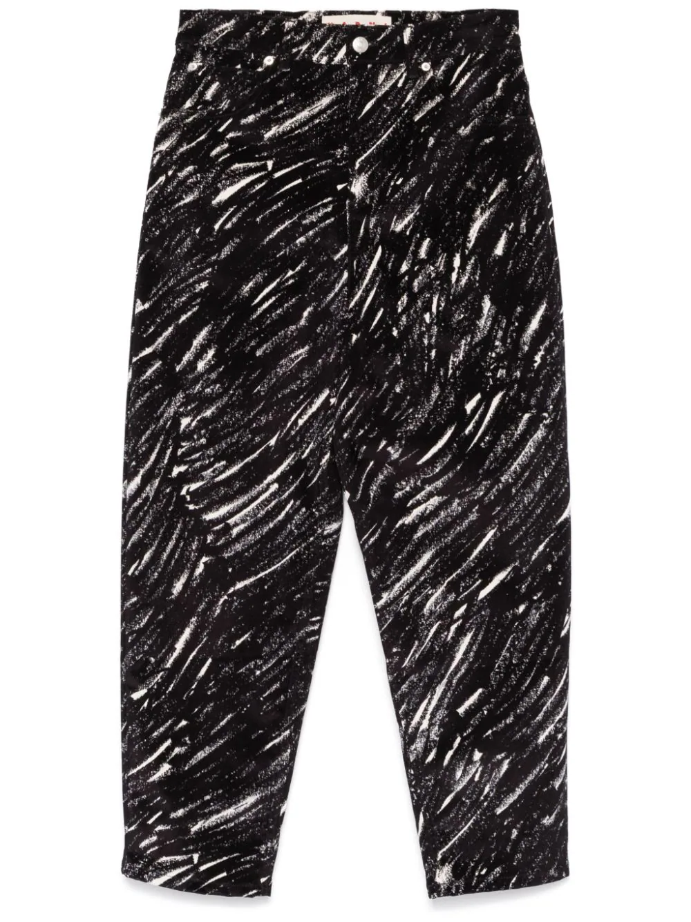 Pantaloni Marni Crayon-Print negru
